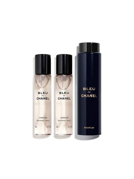 Chanel Bleu de Chanel Parfum Pour Homme Twist & Spray Travel Spray + 2 Refills tester 
